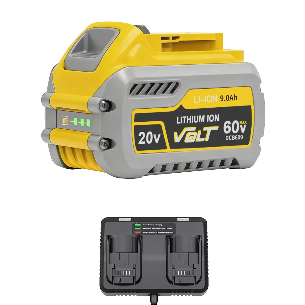 20V/60V 9000mAh voor DeWalt DCB609 accu MAX vervangende Li-ion accu voor DeWalt DCB609 DCB547-XJ DCB606 DCB201 gereedschapsaccu