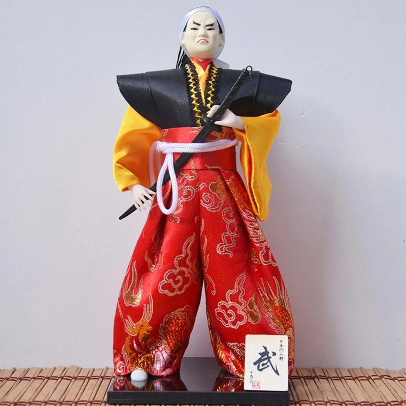 Authentics Japanese Samurais Dolls Kimonos Figure for Home Decoration