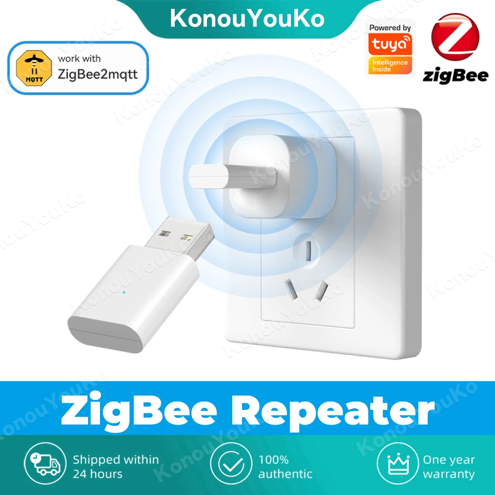 Tuya ZigBee Repeater Amplifier ZigBee2MQTT USB Signal Extender for Smart Home Devices Works with Tuya ZigBee Gateway Smart Life