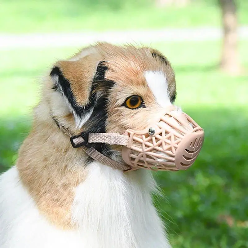 Pet Dog Muzzles Adjustable Breathable Dog Mouth Cover Anti Bark Bite Mesh Dogs Mouth Muzzle Mask For Dogs Long Mouth Doggy Use