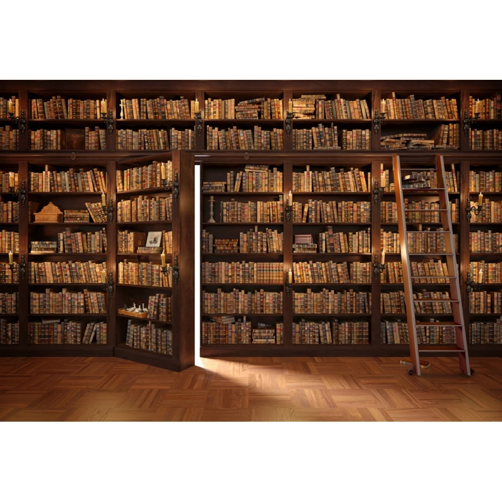 Vintage Bookself ฉากหลังสำหรับถ่ายภาพ Grunge Study Room Decor Photocall ภาพเด็กทารกถ่ายภาพพื้นหลัง Photo Studio