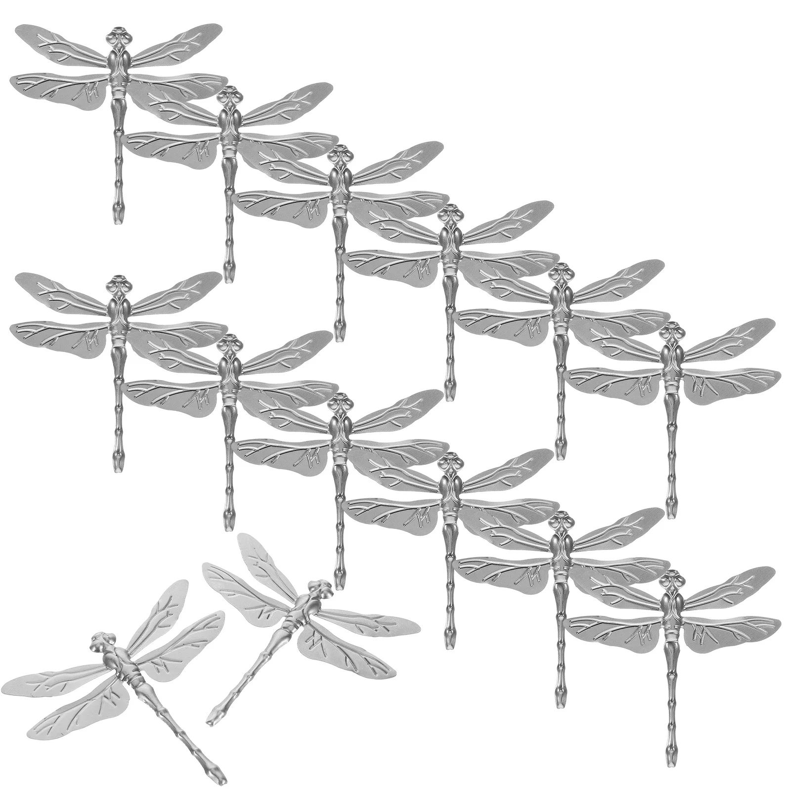 

20Pcs Iron Dragonfly Sculpture Metal Craft Handicraft DIY Garden Home Decoration Whimsical Outdoor Dragonfly Decor
