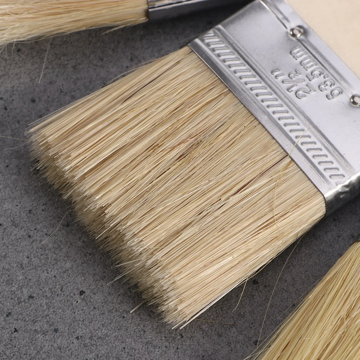 5Pcs Oil Paint Brush Set Natural Bristle Wooden Handle Ergonomic Precision Tool for Furniture Wall Painting Artist Paint Tool