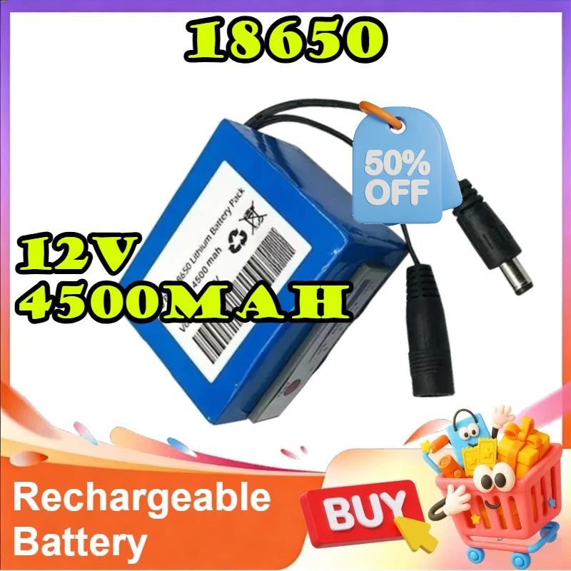 

3S2P 18650 12V 4500mAh Rechargeable Li-ion Battery Pack with BMS & LED Indicator