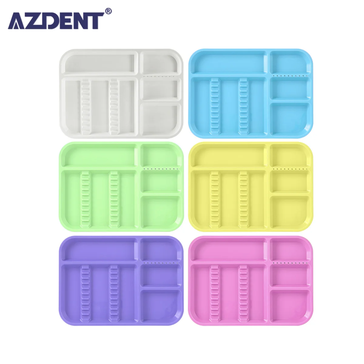 

AZDENT 1 шт., разделенный лоток для стоматологических инструментов, стоматологический лоток, автоклавируемые пластиковые разделенные лотки, отдельный лоток для настройки, пластиковый лоток