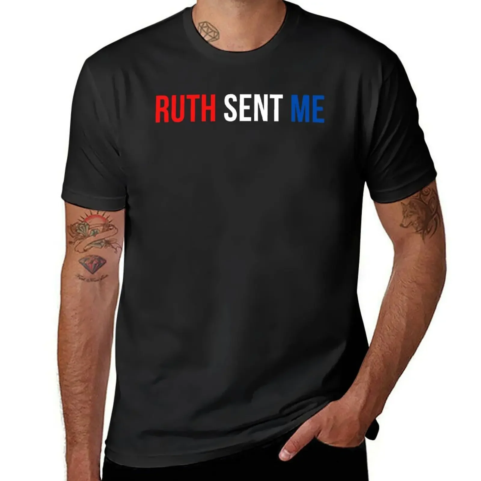 Ruth Sent Me notorious RBG T-Shirt anime t shirts Funny t-shirts cotton t shirt men