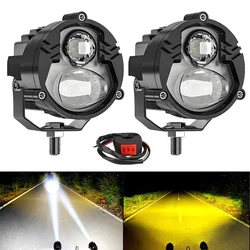 2PCS LED Pods Light Bar Laser Motorcycle Work Fog Lights Super Bright Front Lamp Driving Off road 4X4 for Boat SUV ATV Truck