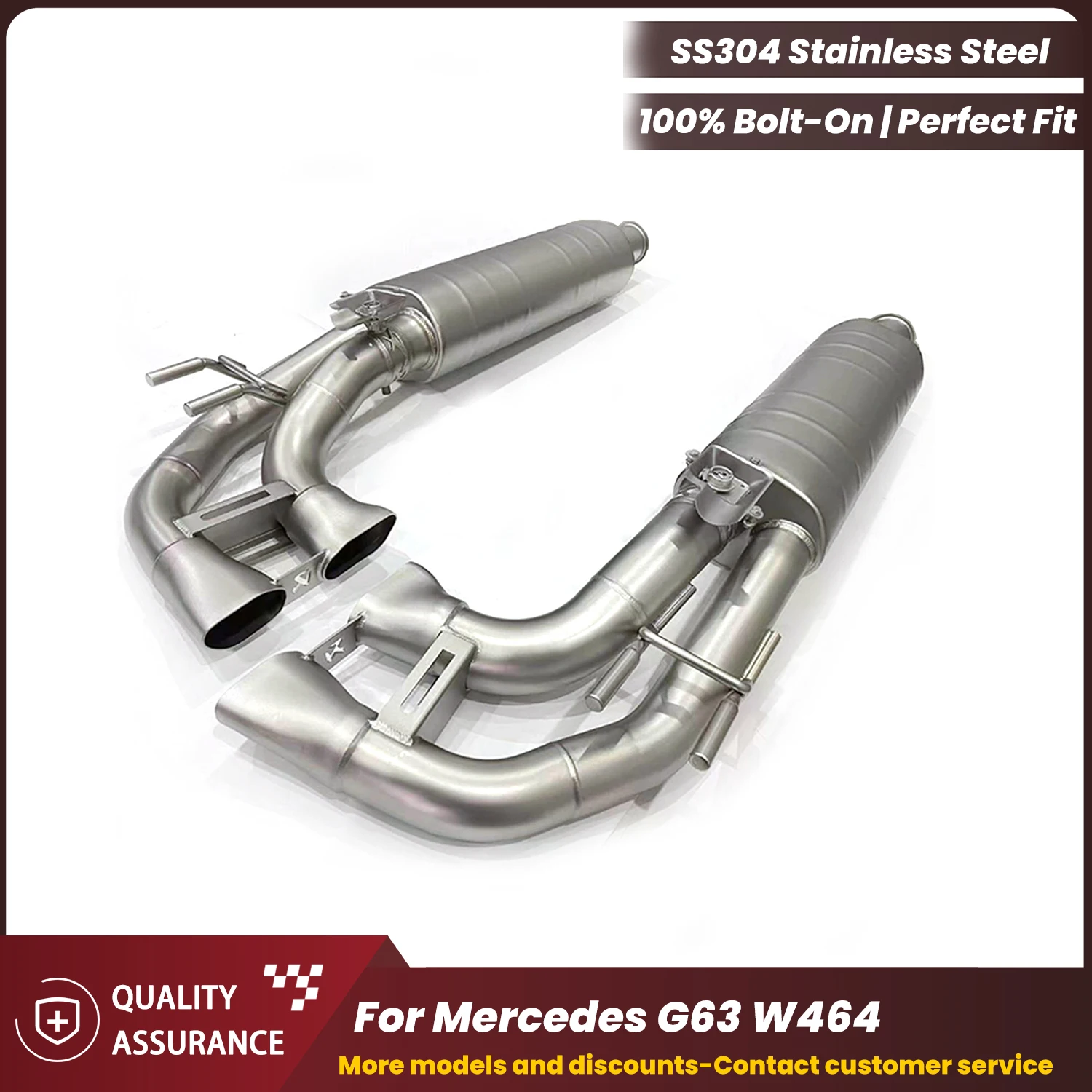 

Выхлопная система ECCF SUS304 OEM Valve Catback для Mercedes G63 W464: агрессивный звук, простая установка