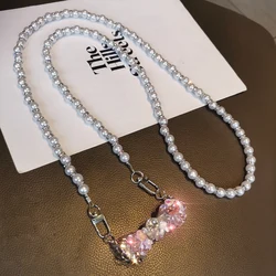 Crossbody Phone Back Clip Chain Mobile Phone Hanging Rope Rhinestone Treasure Phone Throwing Backpack Style Phone Clip Lanyard