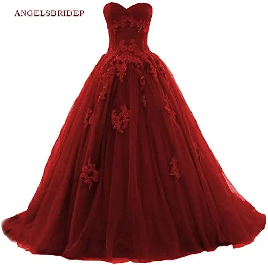 

Sweetheart Quinceanera Dresses Vestidos De 15 Anos Vintage Applique Beaded Court Train Birthday Party Gowns Hot