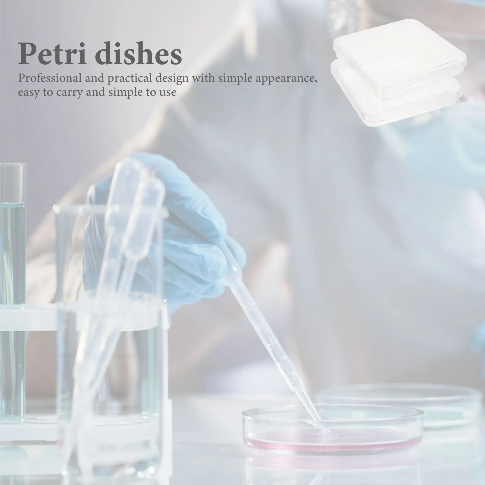 10Pcs Clear Petri Dishes Disposable Plastic Culture Plates for Lab Analysis Biology Experiments with Smooth Transparent Lids