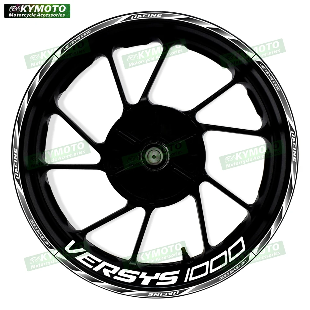 Nuevo para Kawasaki VERSYS 1000 VERSYS1000 motocicleta 17 pulgadas pegatinas para ruedas delanteras y traseras pegatinas reflectantes impermeables para llanta