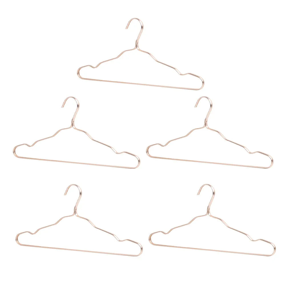 5Pcs Heavy Duty Metal Hangers Aluminum Alloy Skid Resistance Non Wrinkle Hangers for Home Wardrobe Laundry Fashion Storage