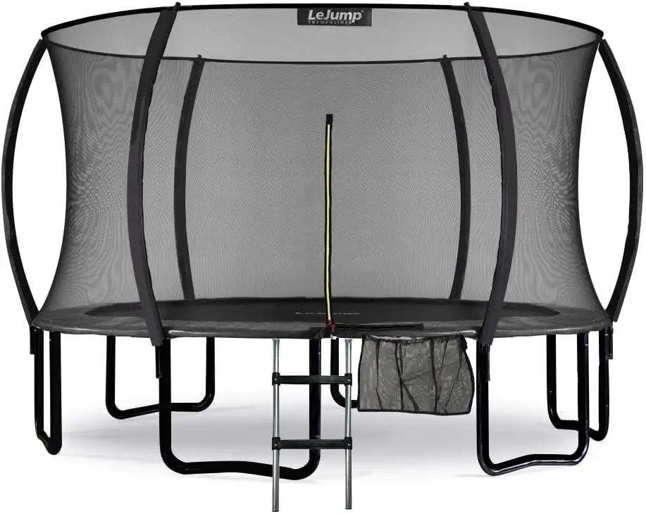 

LeJump Trampoline 7.7FT 10FT 12FT 14FT Recreational Big Trampoline with Enclosure Net, ASTM Approved, Outdoor Trampoline for Adu