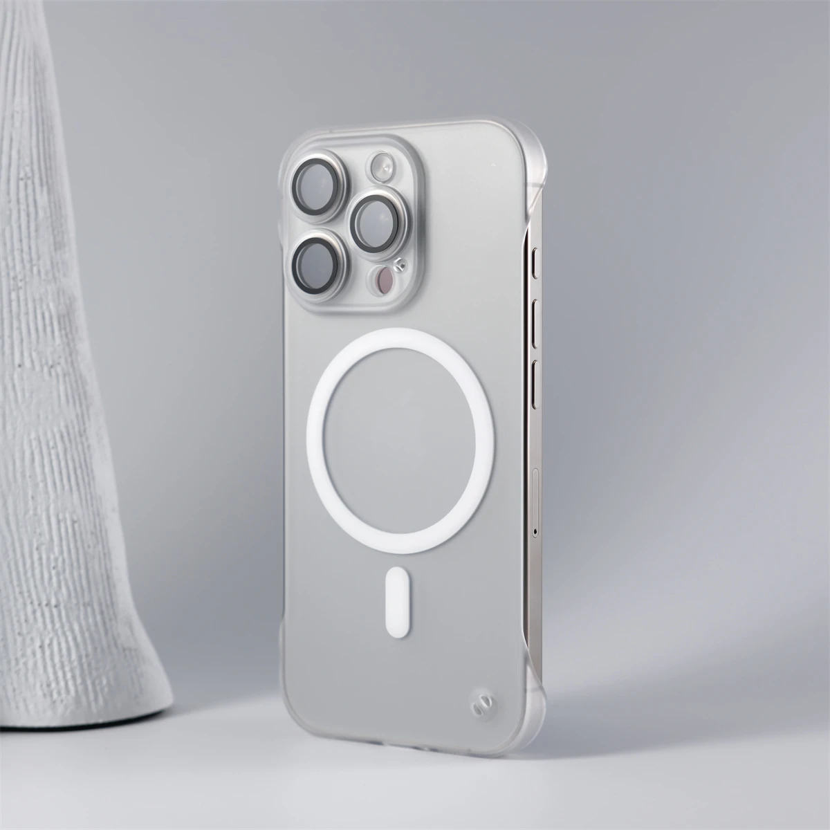 حافظة Magsafe رفيعة للغاية بدون إطار لهاتف آيفون 16 11 12 13 14 15 Pro Max 16 Plus واقي كاميرا زجاجي غير لامع غطاء PP مقاوم للصدمات