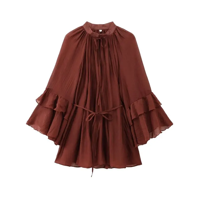 Spring 2025 Women's Long Sve Dr Versatile Floral  Design Commute Sle Single Piece Other Material 00%