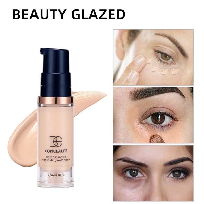 5 Colors Liquid Foundation High Coverage Dark Circles Acne Concealer Matte Waterproof Lasting Oil-Control Face Base Cosmetics