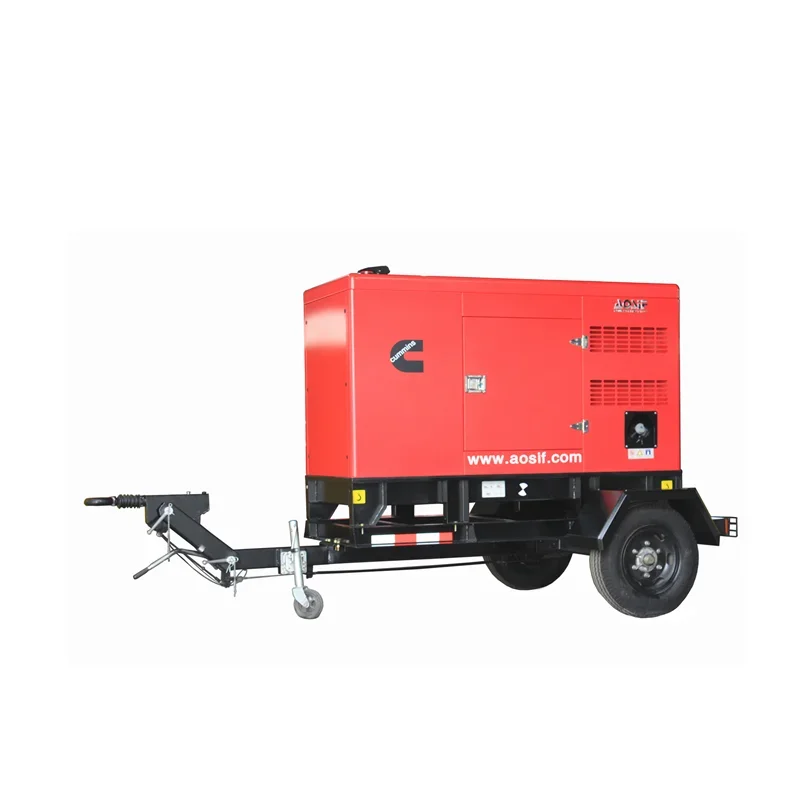 High Quality Trailer Diesel Generator trailer mobile generator lighting tower low price 15kva power generator