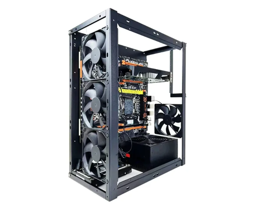 DIY Computer Motherboard Case Rack Aluminum Frame Chassis Cooling Rack Stand Open Chassis Support Bracket Good Heat Dissipation