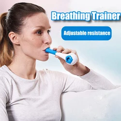 Breathing Exerciser Handheld Lung Expansion Training Tool Adjustable Resistance Improved Vital Capacity Lung Breathing Exerciser