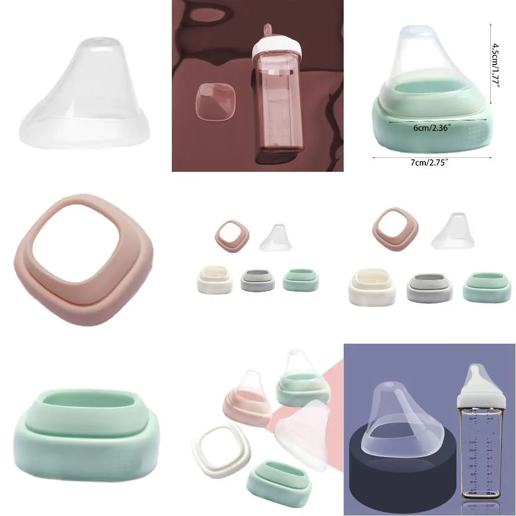 

Baby Bottle Cap Transparent Cover Replacement Collar PP Materials L8RB