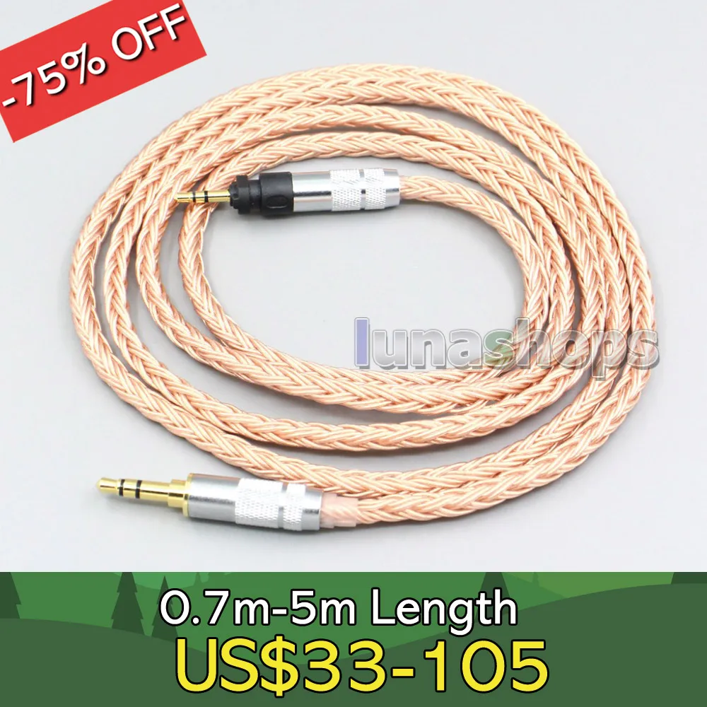 

2.5mm 4.4mm XLR 3.5mm 16 Core 99% 7N OCC Earphone Cable For Shure SRH840 SRH940 SRH440 SRH750DJ Philips SHP9000 SHP8900 LN006771