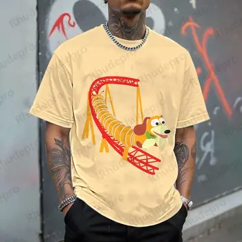 迪士尼男士玩具總動員巴斯光年印花T卹,復古圓領短袖,時尚寬鬆夏季街頭服飾 6 最佳銷售 巴斯光年原版 - №4