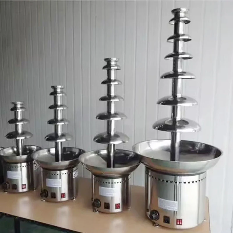 2025 NEW 4/5/6/7 Layers Stainless Steel Professional Chocolate Fountain Machine Electric Chocolate Waterfall Machine