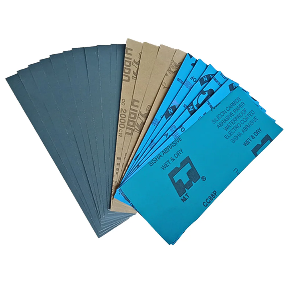 5Pcs 230x93mm Sandpaper Set Wet Dry Sanding Paper 2000-7000 Grit Sand Paper for Wood Metal Abrasive Plastic CeramicPolshing Tool