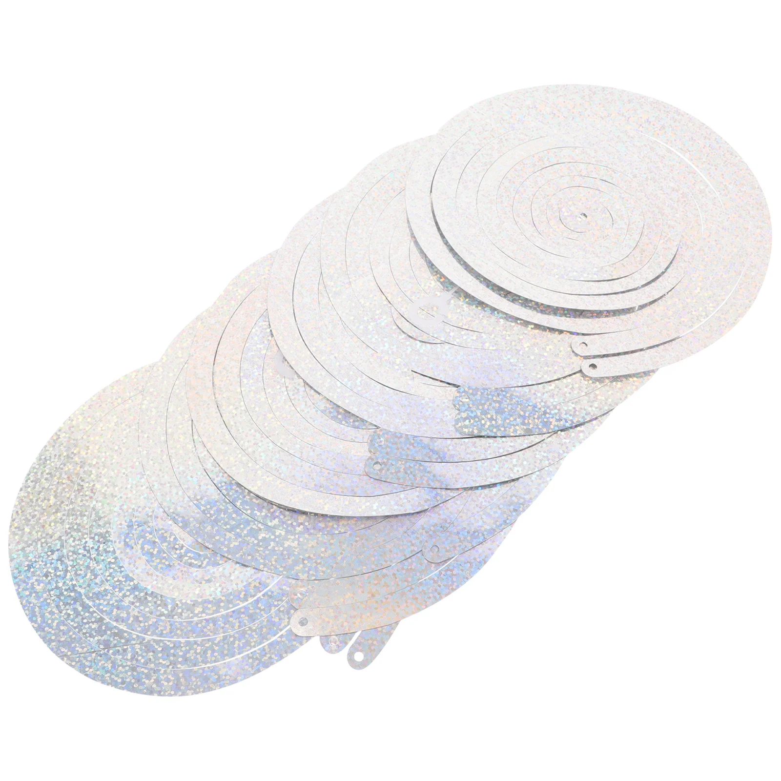 

6Pcs Holographic Double Spiral Streamers Ceiling Hanging Decorations for Party Wedding Birthday Graduation Ceiling Decor