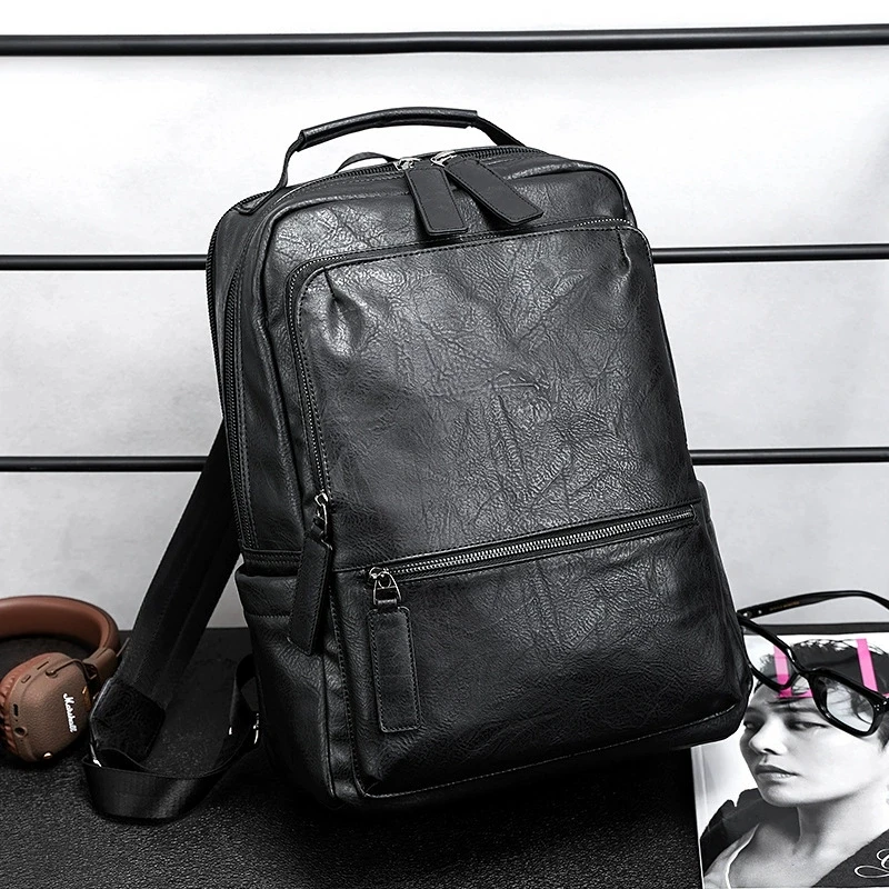 Fashion Business Men Backpack Luxury Double Layer Men's Backpacks Floral Plaid Laptop Backpack Male Schoolbag Travel Back Bag