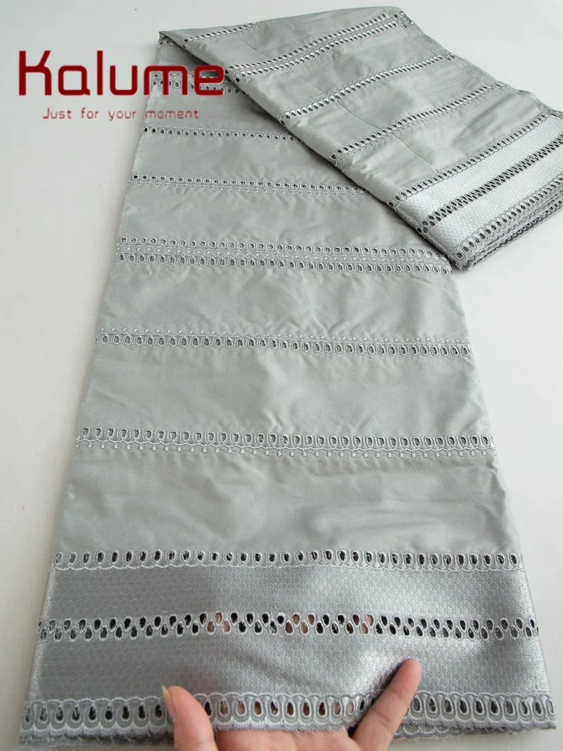 

Luxury African Fabric Austria Cotton Polished Lace High Quality Atiku Fabric 5Yards For Men Traditional Robe Suit Material F4255