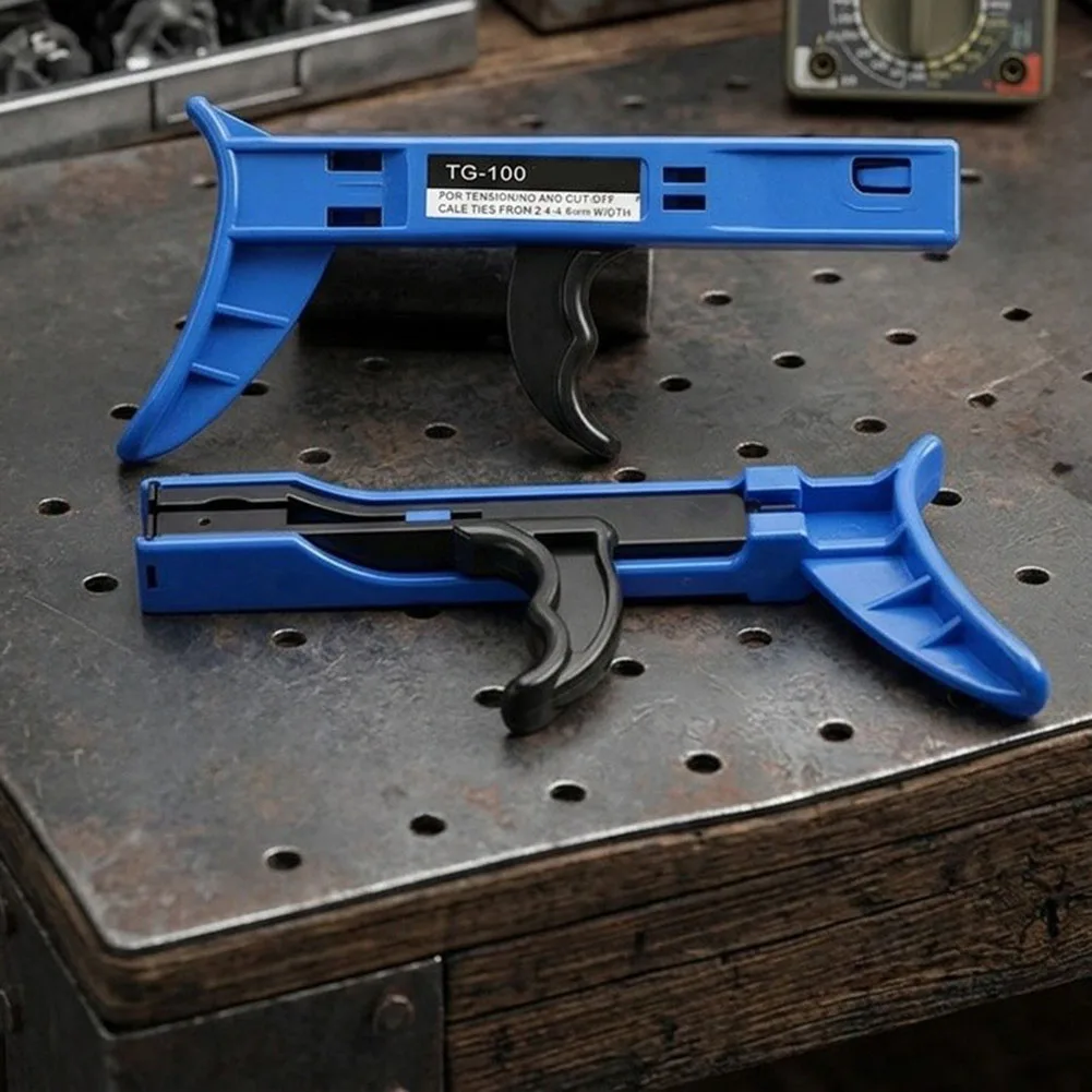 145mm Cable Tie Tool Automatic Blue Changing Cutter Cutting Hand Tools Plastic Supply Tensioner Tightener Trimming