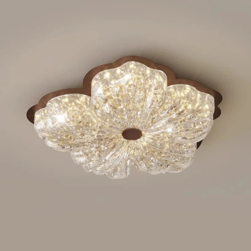 Iron LED Ceiling Lamp Modern Luxury Ceiling Chandelier Eye Protection Tricolor Lighting Lamps Living Room Bedroom Decor Light