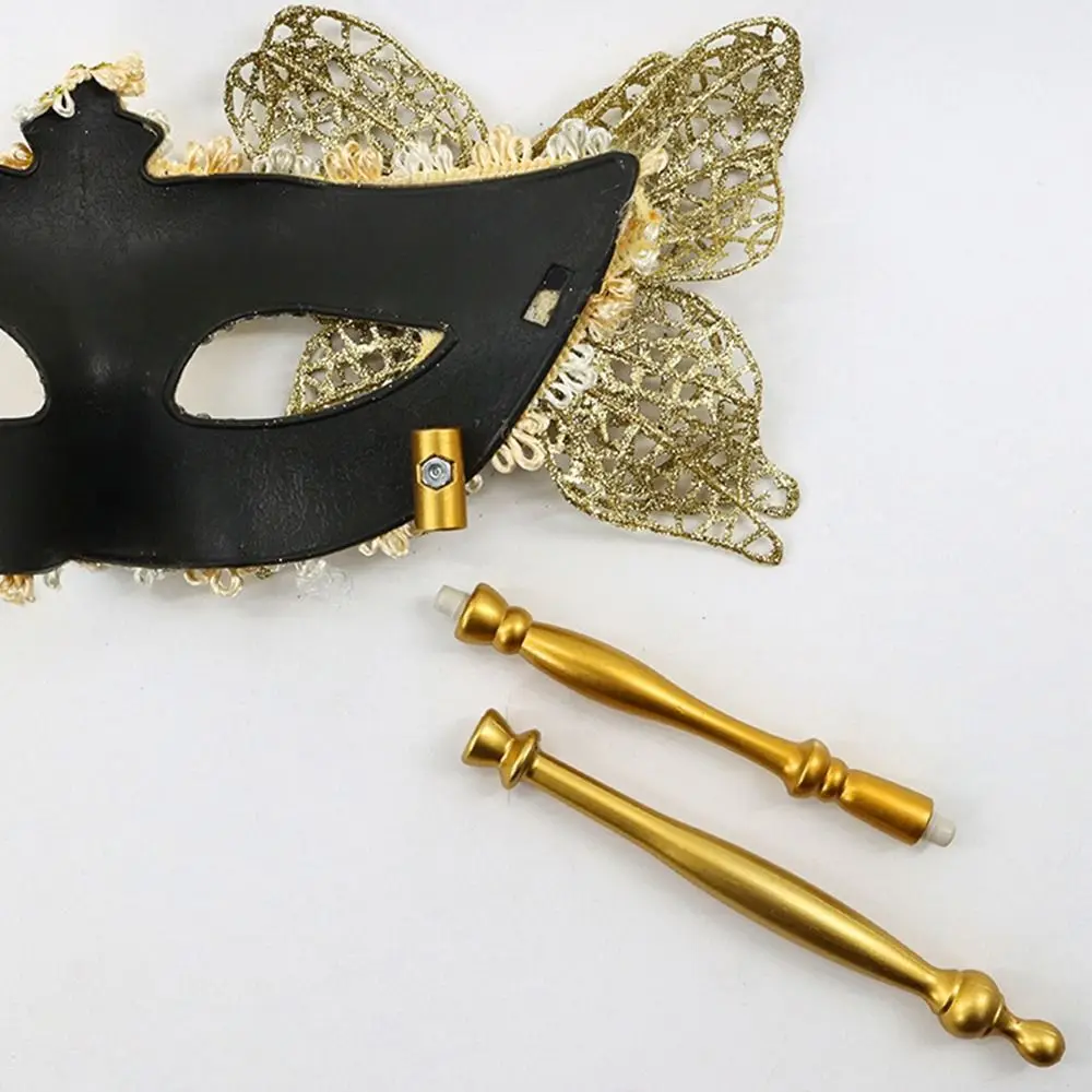 Venezianische Party-Handmasken mit Stab, Schmetterlings-Masken für Festival-Kostümpartys, Mardi-Gras-Masken mit Haltestab – Detail 4