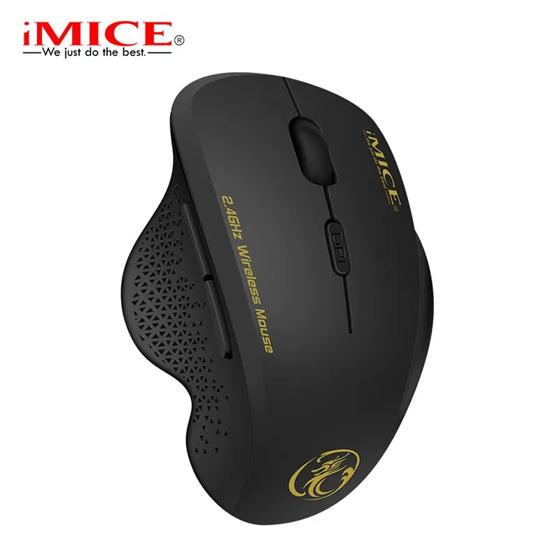 G6 ABS Wireless Mouse Ergonomic Computer IMICE Mouse 2.4Ghz Gamer PC Optical Mouse With USB Receiver 1600 DPI For Laptop PC