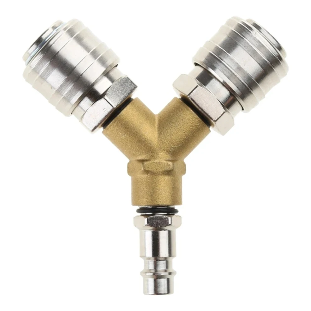 14 Inch Industrial Compressed Air Distributor Pneumatic Connector with High Resistance Nickel Plated Brass Material