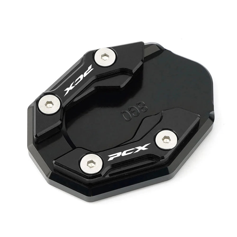 2023 nova motocicleta cnc kickstand pé suporte lateral extensão ampliador almofada para honda pcx 160 150 125 pcx150 pcx160 pcx125