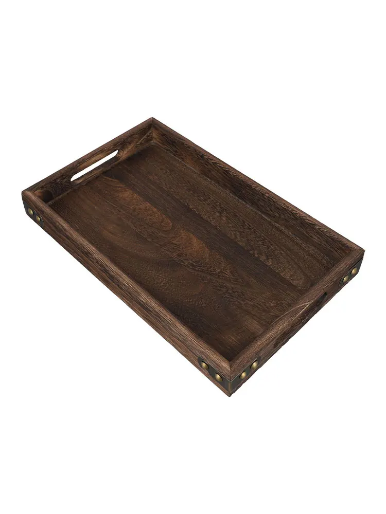 40*28*4cm Solid Wood Serving Tray Serving Tray With Handles Sturdy And Waterproof Powerful Storage Capabilities
