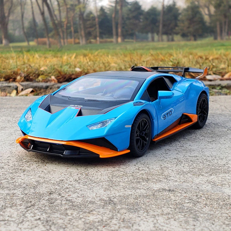 

1:24 HURACAN STO Alloy Sports Car Model Simulation Diecasts Metal Toy Racing Car Sound and Light Collection Kids Toy Gifts