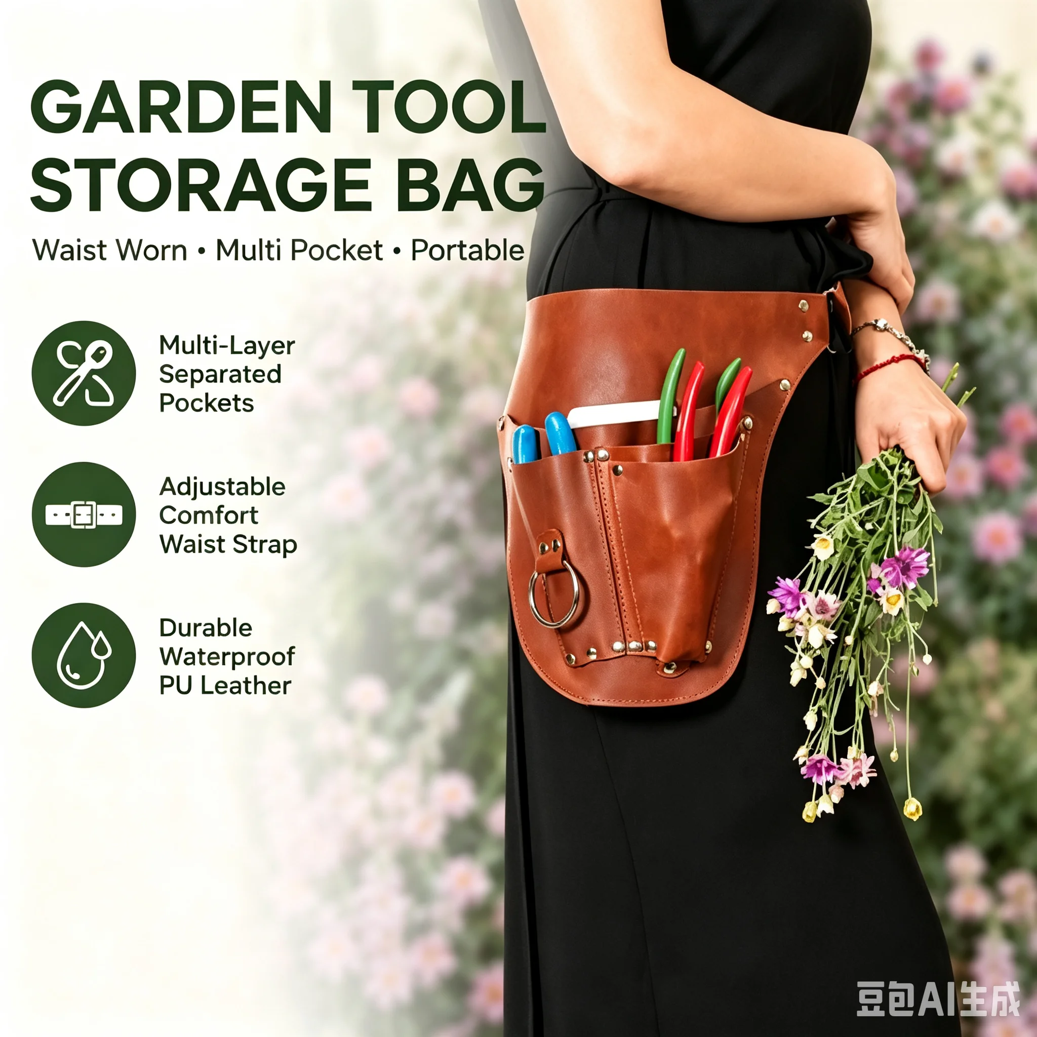 Leatherwork Apron - Bolsa de Almacenamiento de Herramientas de