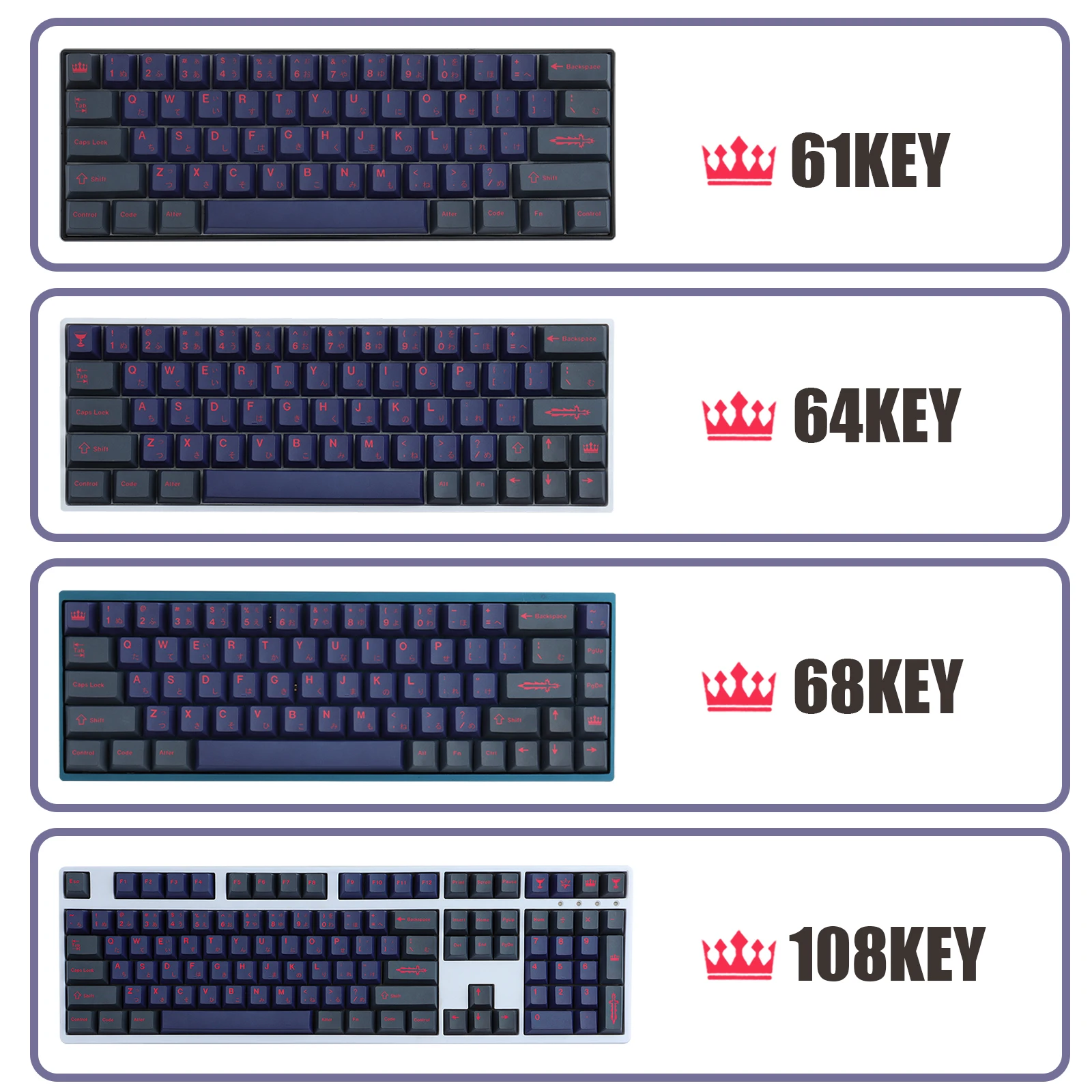 Imagem -03 - Keycaps Personalizados para Teclado Mecânico Gmk Alter Keycaps Perfil Cherry Dye-sub 134 Chaves