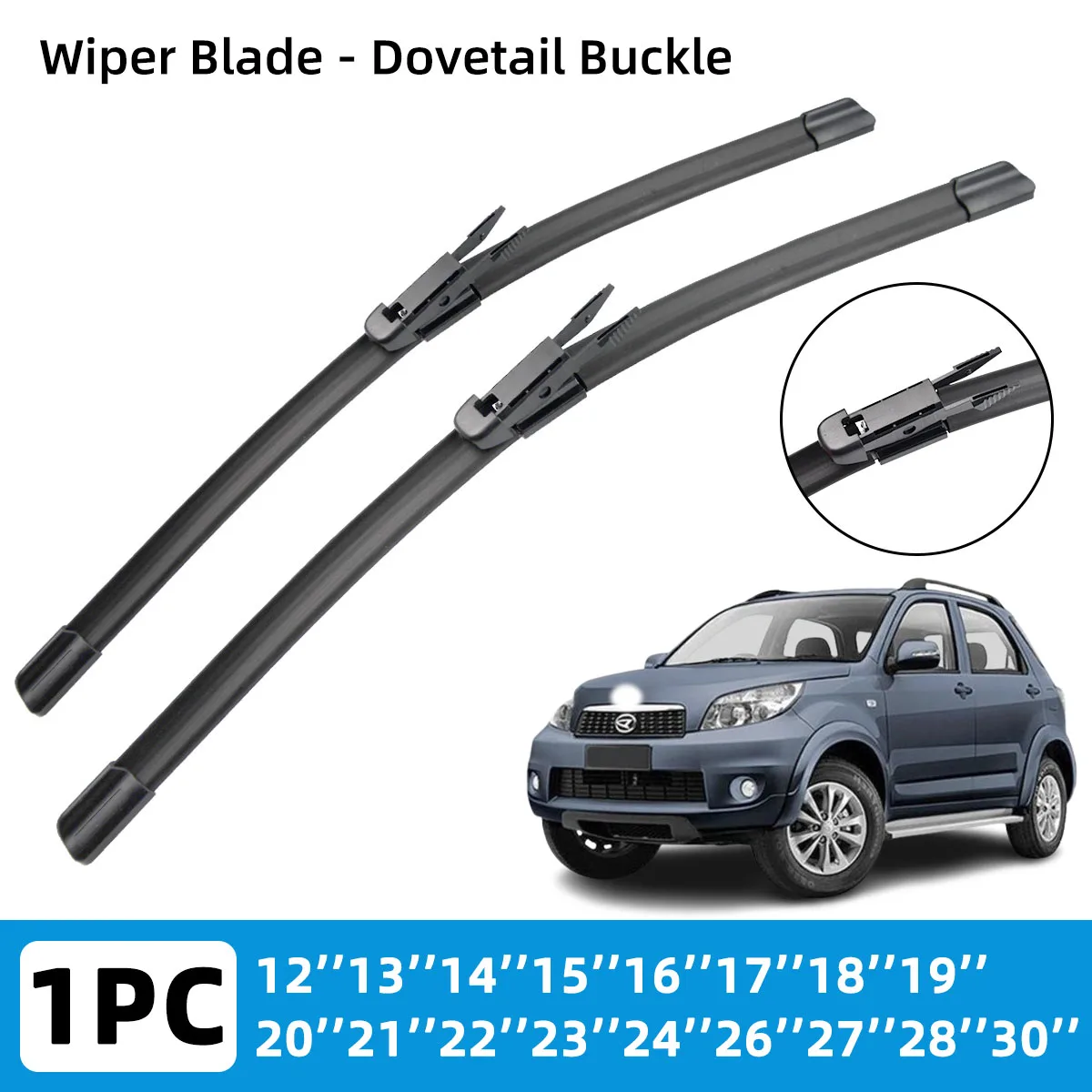 Car Wiper Blade 12 '' -30 '' Natural Rubber All-Weather Stable And Durable High-Definition Silent Car Windshield Wiper Blade