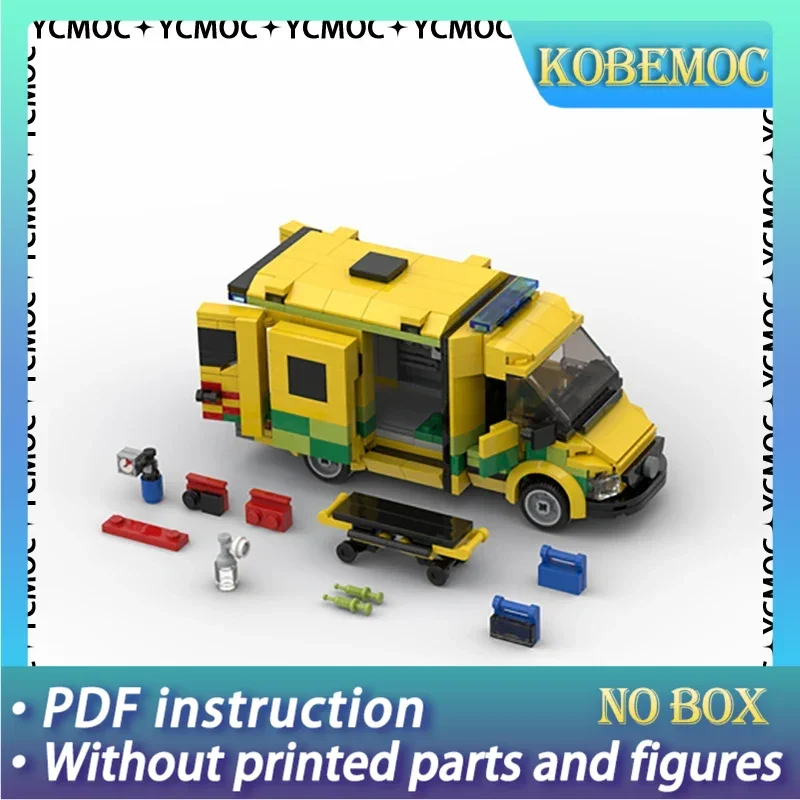 

Строительные блоки YcMoc, бельгийская скорая помощь, модель автомобиля, технология, кирпич, фирменный автомобиль, игрушка «сделай сам», подарки для детей