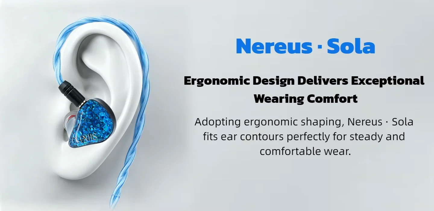 XINHS Nereus Sola HiFi IEM Multi-Unit Dynamische Graphen-LCP-Membran 3,5mm 2-Pin IEM mit Geringer Verzerrung Geeignet für Gaming-Enthusiasten – Detail 8