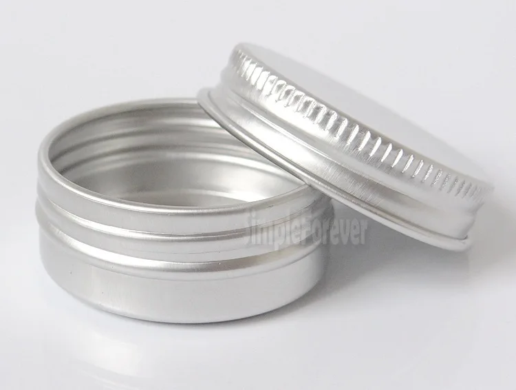 15g Aluminum Empty Cosmetic Container with Lids 15ml Small Round Lip Balm Tin Solid Perfume Cosmetic Packaging Jar Sample Bottle