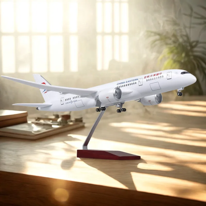 

B787 China Eastern Airlines 1:130 Scale 47cm Toy Aircraft Model DieCast Resin Collectible Display w Lighting and Wheels Aircraf