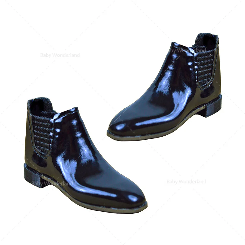 In Stock 1/6 Phicen Chelsea Black Boots Trendy Fashion Shoe model Fits 12'' Female Action Figure Body