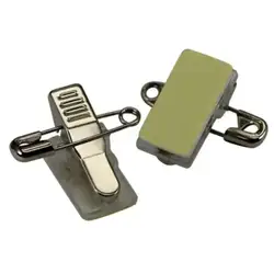 50Pcs Self-adhesive Bulldog Clip-needle Combination Metal Id Card Holder Badge Clip Attachment
