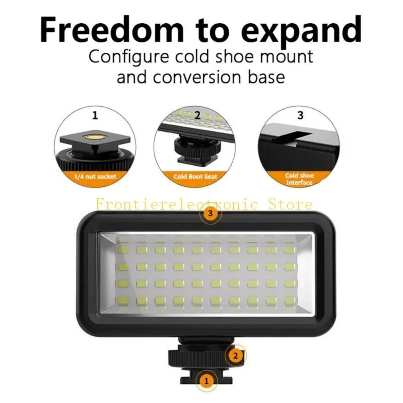G8DB Diving Fill Light Camera Underwater Light Lamp Set for Camera Charging, Not Require Disassembly 2500mAh Battery